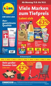 Lidl Angebote vom 11.08.25 Bis 16.08.25 - insgesamt 68 Seiten